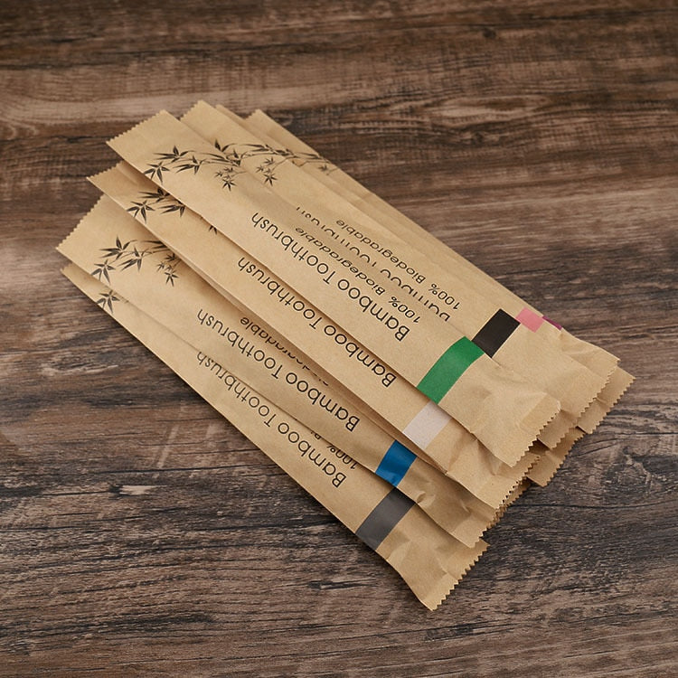 10pcs Bamboo Toothbrush