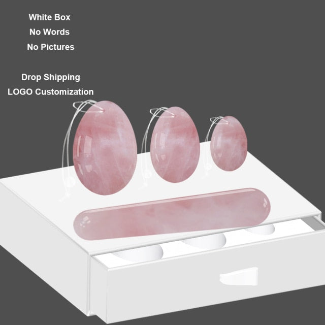 Rose Quartz Yoni Egg Set